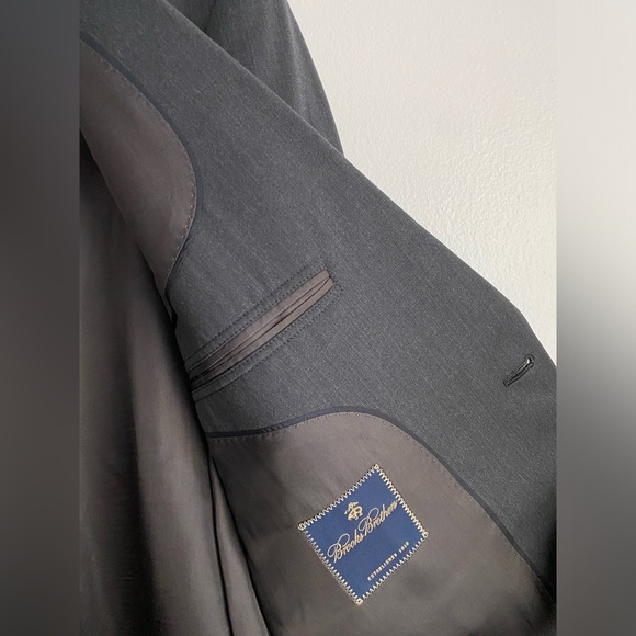 Brooks Brothers Men’s Wool Blazer Gray Sport Coat Suit Jacket Formal Wedding 42L - Picture 5 of 12